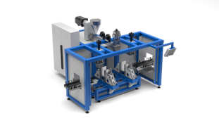 Blow moulding machine