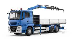 Truck-mounted hydraulic crane